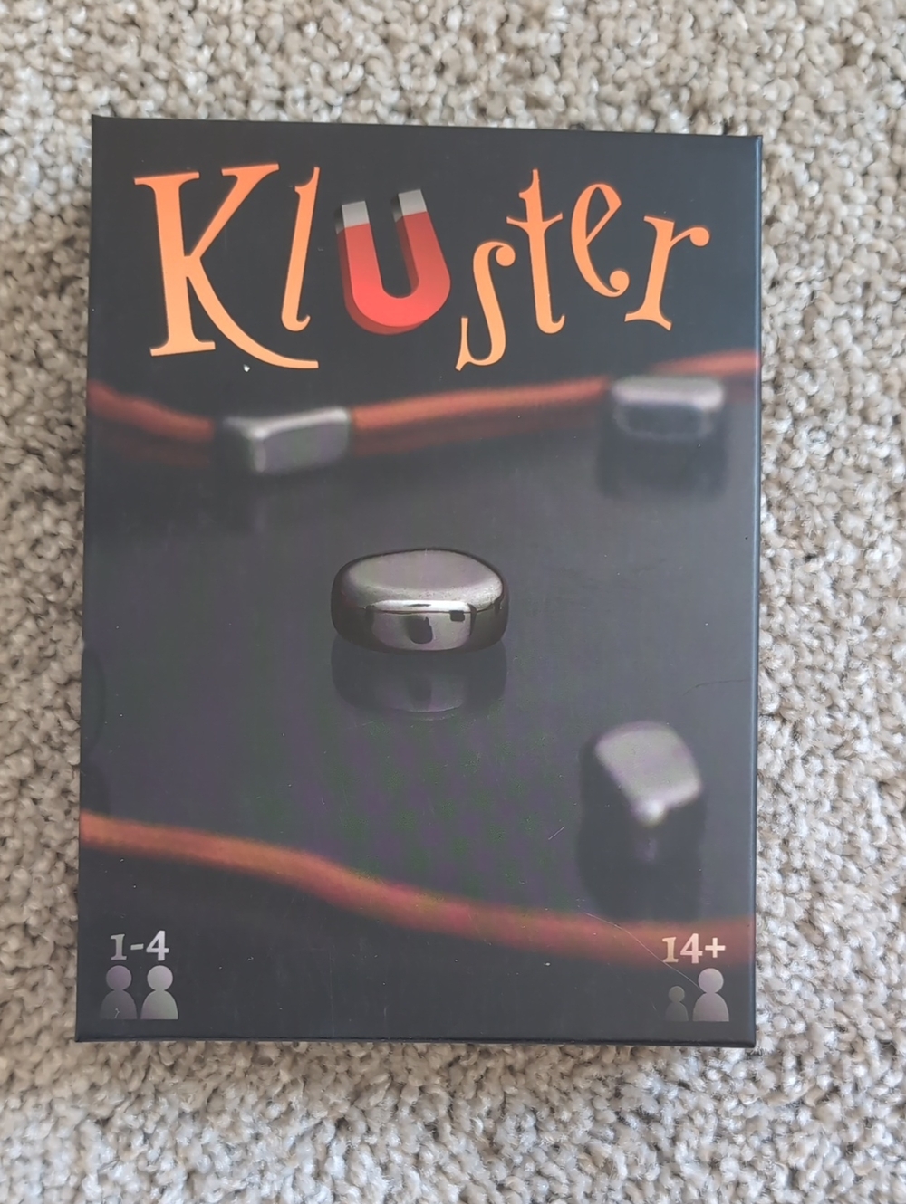 Kluster Magnetic Strategy Board Game - Black & Orange Box
